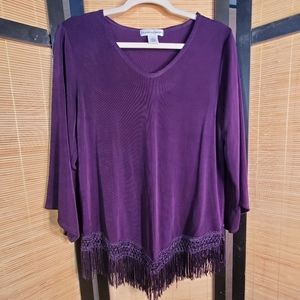 Drapers & Damons fringe blouse